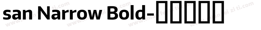 san Narrow Bold字体转换